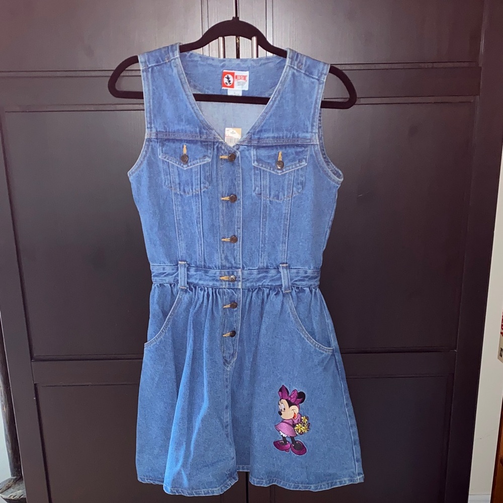 Disney Blue Denim Dress with Minnie Mouse